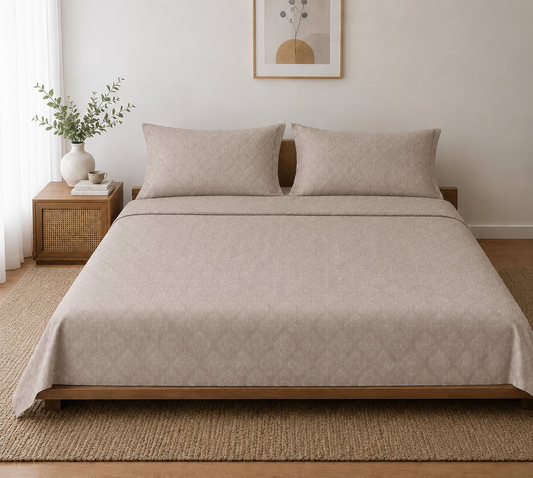 IMPERIA - taupe beige Damask