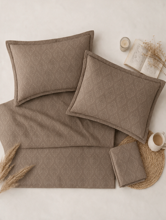 IMPERIA - taupe beige Damask