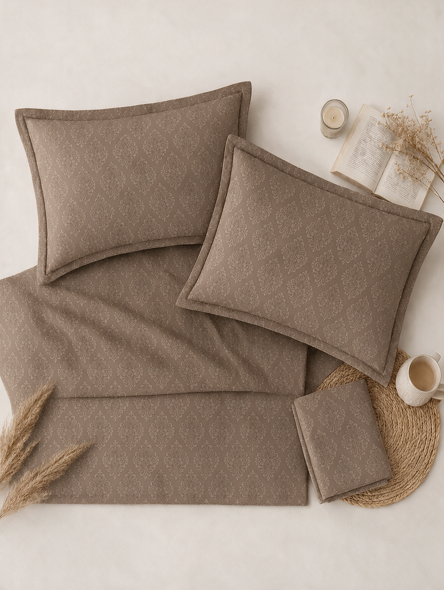 IMPERIA - taupe beige Damask